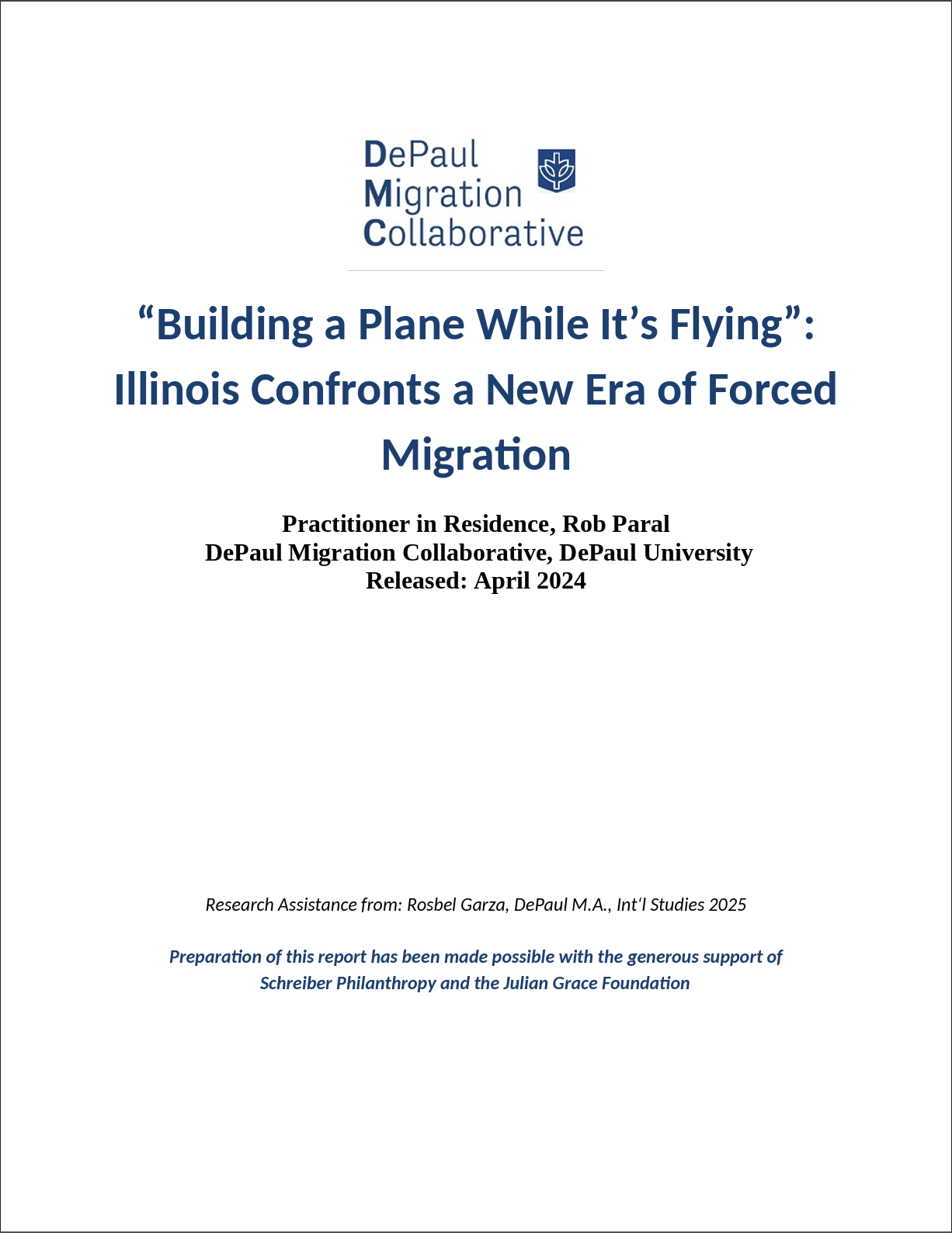 Achieving Strategic Forced Migration Policy in Illinois