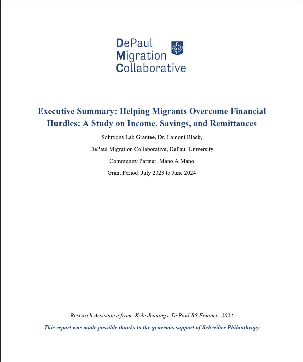 Helping Migrants Overcome Financial Hurdles